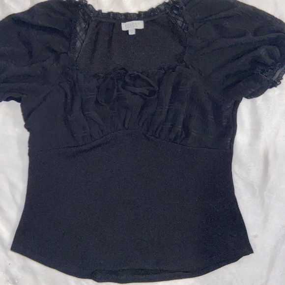 Status Anxiety Tops - Chic Status Black Blouse